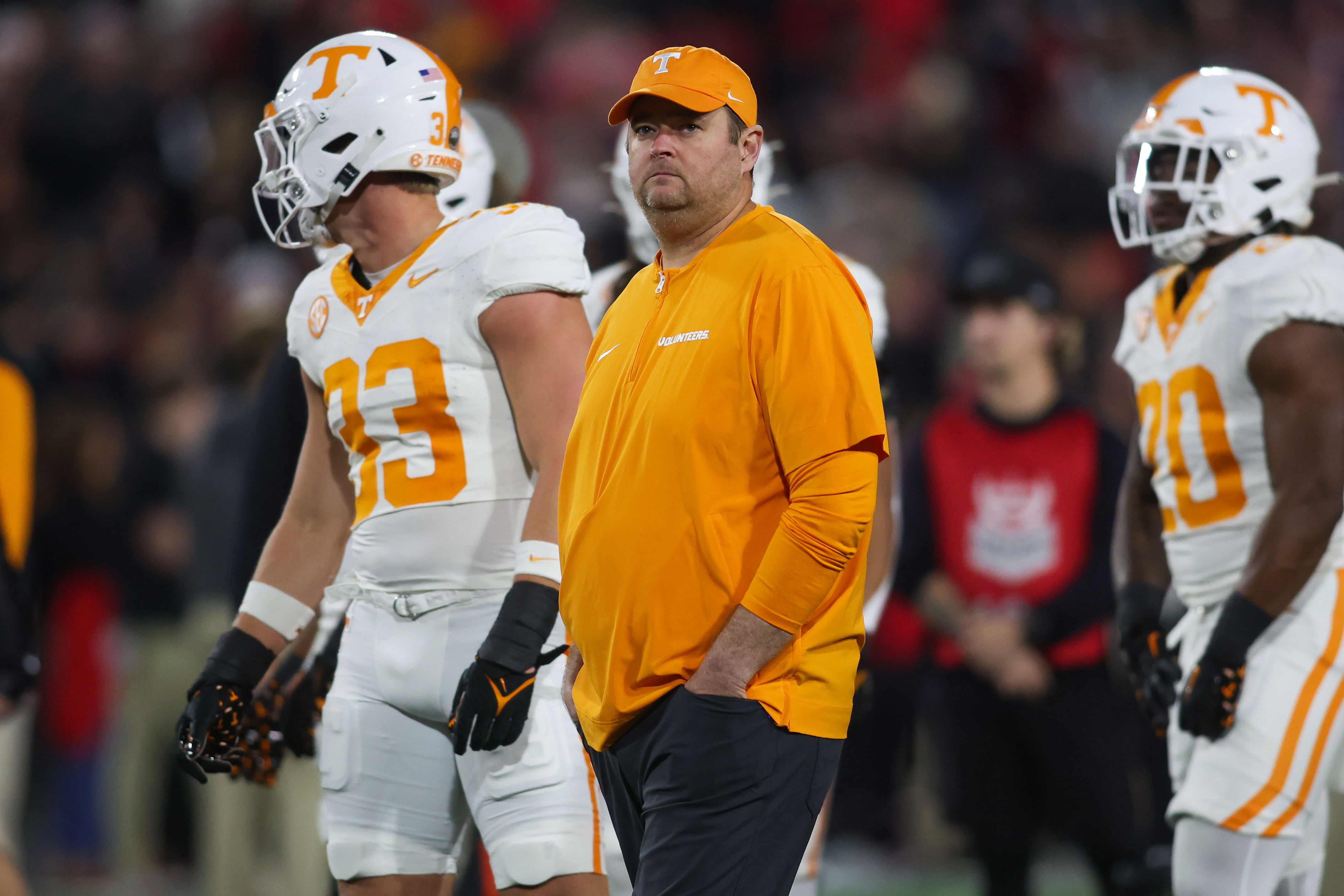 Josh Heupel on the field - Source: Imagn